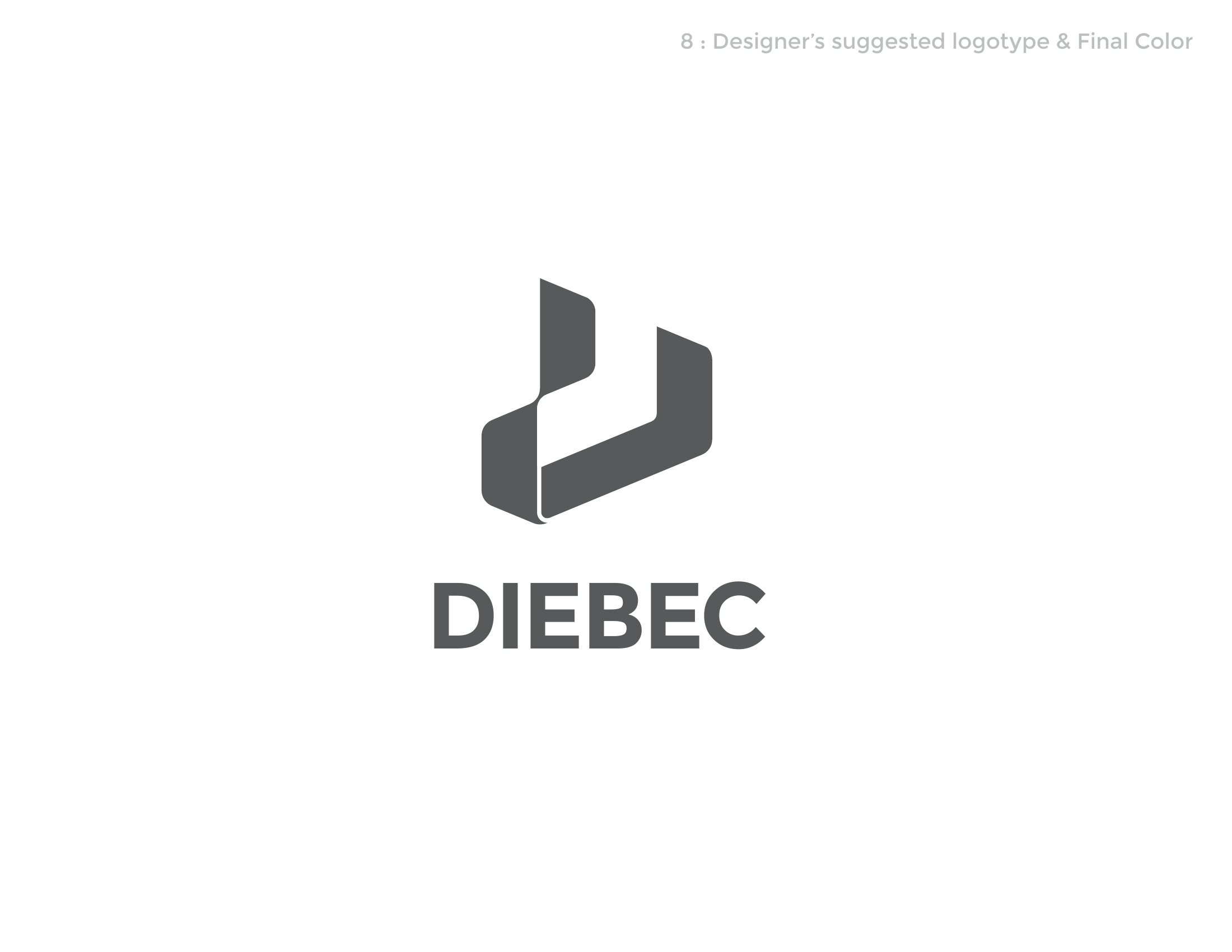 استكشاف شعار Diebec: الشعار الكتابي المقترح من المصمم