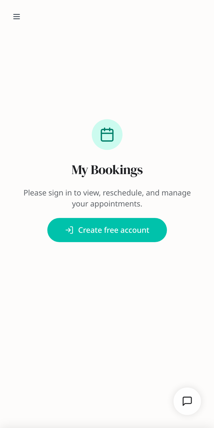 قائمة حجوزات المريض على 1Health معروضة على iPhone